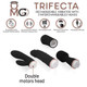 Trifecta Vibrator with 3 Interchangeable Heads Black by Doctor Love - view 3