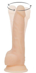 Naked Addiction Rotating & Vibrating Dong Beige by BMS Enterprises