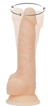 Naked Addiction Rotating & Vibrating Dong Beige by BMS Enterprises