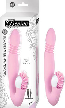 Devine Vibes Orgasm Clitoral Wheel & Stroker Pink Adult Sex Toy