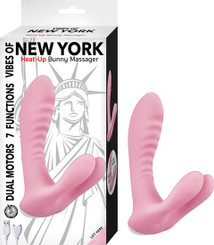 Vibes Of New York Heat Up Bunny Massager Pink Sex Toys