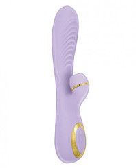 Vibes Of New York Ribbed Suction Massager Purple Adult Sex Toys