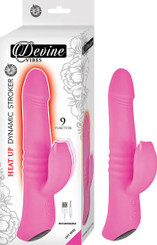 Devine Vibes Heat Up Dynamic Stroker Pink Vibrator Adult Sex Toys