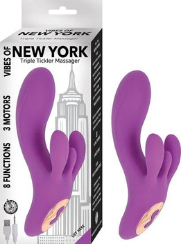 Vibes Of New York Triple Tickler Massager Purple Best Sex Toy