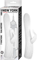 Vibes Of New York Heat Up Rotating Massager White Adult Toy