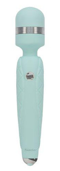 Pillow Talk Cheeky Wand Vibe Swarovski Crystal Teal by BMS Enterprises