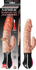 Natural Realskin Hot Cock Jackhammer Vibrator Sex Toy