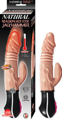 Natural Realskin Hot Penis Jackhammer Vibrator by NassToys