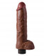King Penis 10 inches Vibrating Penis with Balls Brown by Pipedream Products - view 4