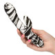 Hype Dual Wand Rabbit Style Vibrator Black White by Cal Exotics - Product SKU SE441235