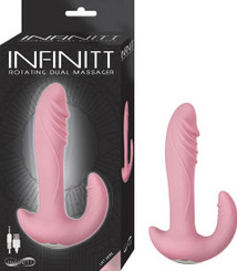 Infinitt Rotating Pink Dual Massager Adult Sex Toy