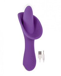 Devine Vibes Vibro Tongue Clit Hugger Purple Sex Toy