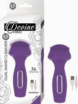 Devine Vibes Dual Wand Climaxer Purple Best Adult Toys