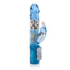 Waterproof Jack Rabbit Vibrator - Blue Adult Toys