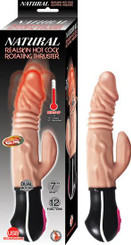 Natural Realskin Hot Penis Rotating Thruster Vibrator by NassToys
