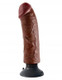 King Cock 8 inches Vibrating Dildo Brown Adult Sex Toys