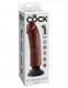 King Cock 8 inches Vibrating Dildo Brown by Pipedream - Product SKU PD540329