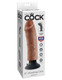 King Cock 8 inches Vibrating Tan Dildo by Pipedream - Product SKU PD540322