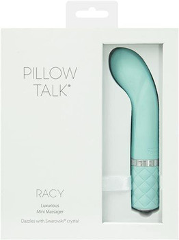 Pillow Talk Racy Vibe W/ Swarovski Crystal Teal by BMS Enterprises