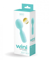 Vedo Wini Rechargeable Mini Wand Turquoise Sex Toy