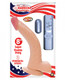 NassToys All American Whopper 8 inches Curved Vibrating Dong, Balls Beige - Product SKU NW22311