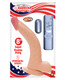 All American Whopper 8 inches Curved Vibrating Dong, Balls Beige by NassToys - view 3