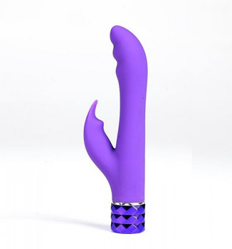 Rechargeable Silicone Rabbit Vibe Hailey Neon Purple Best Sex Toy