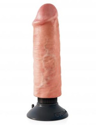 King Penis 6 inches Vibrating Dildo Beige by Pipedream Products
