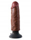 King Cock 6 inches Cock Brown Vibrating Dildo Best Sex Toy