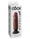 King Cock 6 inches Cock Brown Vibrating Dildo by Pipedream - Product SKU PD540129