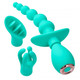Cloud 9 Novelties Cloud 9 Health & Wellness Anal Clitoral & Nipple Massager Kit Teal - Product SKU WTC918