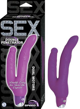 Sex Double Penetrator Purple Vibrator Adult Sex Toys