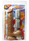 Real Skin Latin American Whoppers Vibrating Dong With Balls 8 Inch - Brown by NassToys - Product SKU NW2305