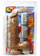 Real Skin Latin American Whoppers Vibrating Dong With Balls 8 Inch - Brown by NassToys - view 2