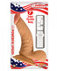 All American Whopper Vibrating 7 inches Dildo, Balls Beige by NassToys - view 3
