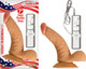 All American Whopper Vibrating 7 inches Dildo, Balls Beige by NassToys - view 4