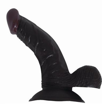 All American Whopper Vibrating Dong, Balls 7 Inches Brown Sex Toy