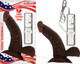 NassToys All American Whopper Vibrating Dong, Balls 7 Inches Brown - Product SKU NW21392