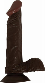 All American Whopper 8 inches Vibrating Dildo, Balls Brown Best Adult Toys