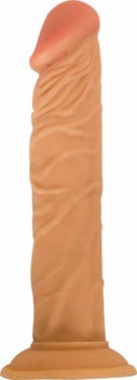 All American Whopper Vibrating 8 inches Dildo Beige by NassToys