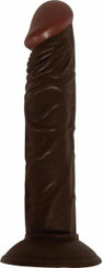 All American Whopper Vibrating 8 Inches Dildo Brown by NassToys
