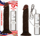 All American Whopper Vibrating 8 Inches Dildo Brown by NassToys - view 2