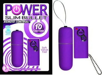Power Slim Bullet Remote Control Purple Sex Toy