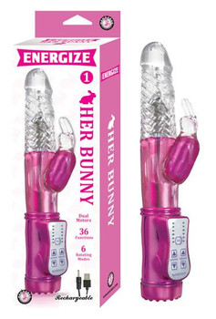 Energize Her Bunny 1 Pink Rabbit Vibrator by NassToys