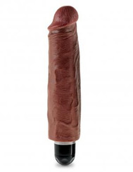 King Cock 7 inches Vibrating Stiffy Brown Best Adult Toys