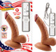 Latin American Mini Whopper 5 inches Curved Vibrating Dong, Ball Brown by NassToys - view 2