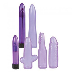 Lavender 6 Pack 2 Vibes 4 Sleeves - Purple Sex Toy