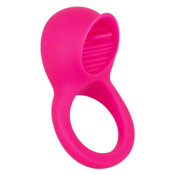 Teasing Tongue Enhancer Pink Vibrating Erection Ring by Cal Exotics