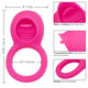 Cal Exotics Teasing Tongue Enhancer Pink Vibrating Cock Ring - Product SKU SE184170