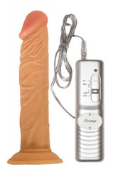 All American Whopper 7 inches Vibrating Dildo Beige by NassToys